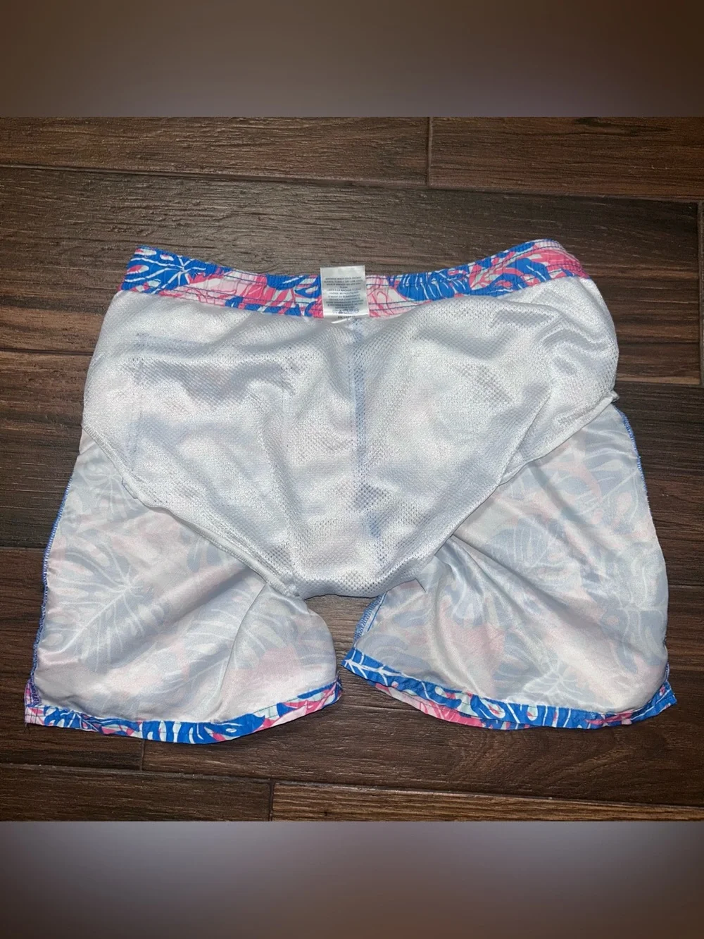 Vineyard Vines Boys Swim Trunks Small 8 10 Blue Pink Marlins Pockets